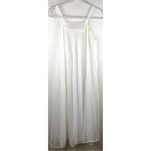 Vintage Sears gaze 2 layered nightgown lace size 32 - 34 S Made In USA